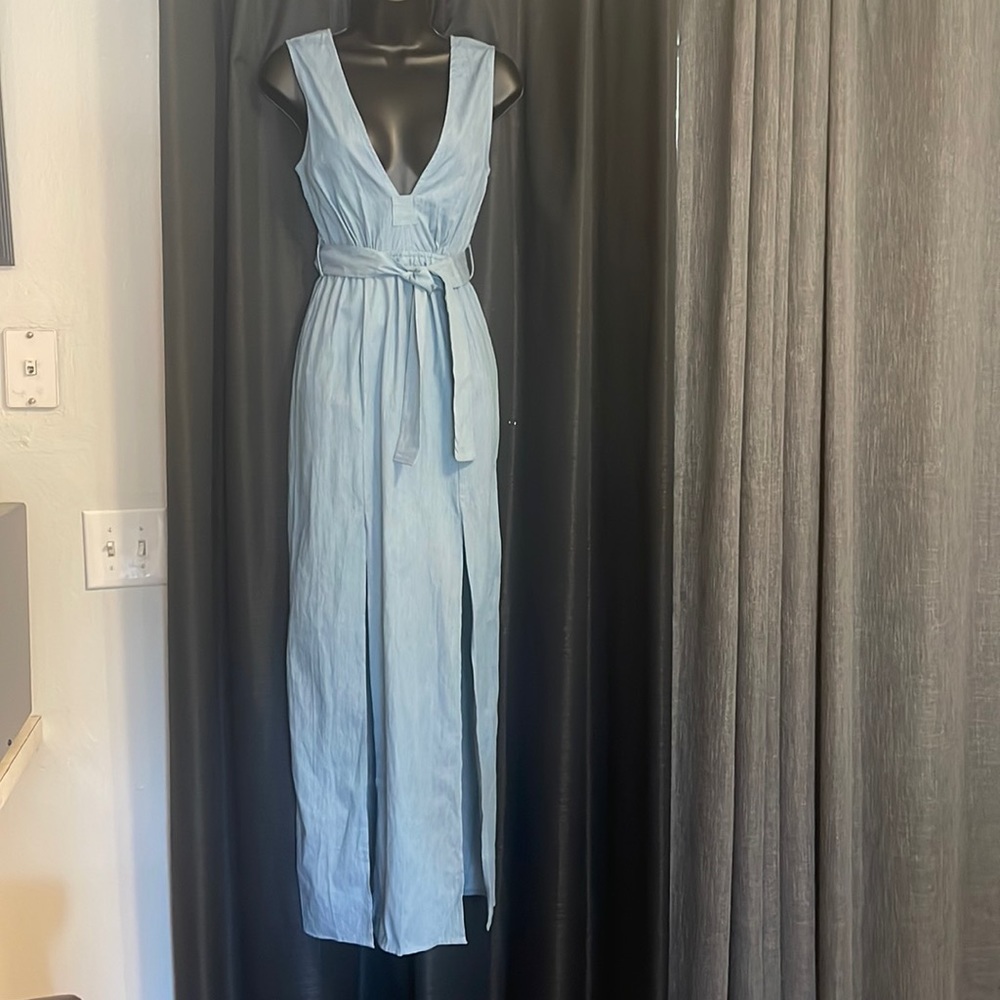 Brand new lioness bandage side split v neck sleeveless body on maxi dress